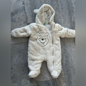 Disney Cream Winnie the Pooh Fleece One Piece